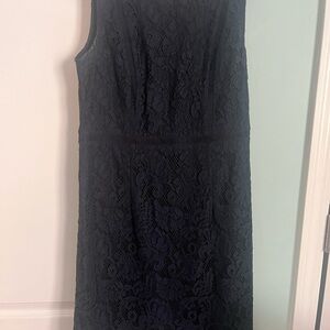 Banana Republic Navy Lace Midi Dress